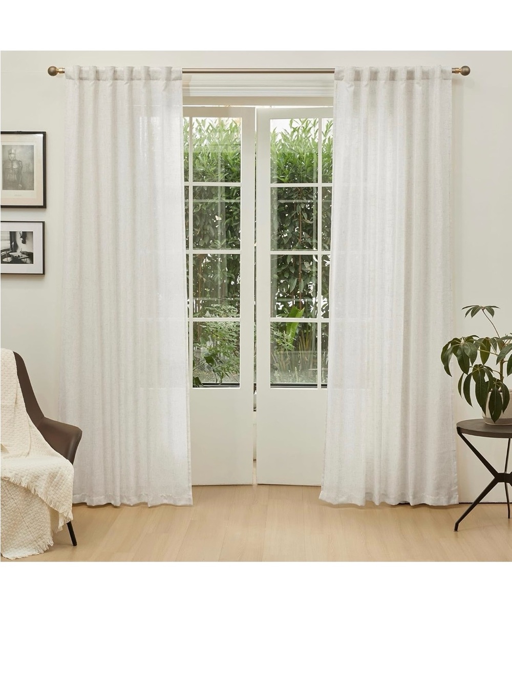Sheer Linen Window Curtains - Home Accents